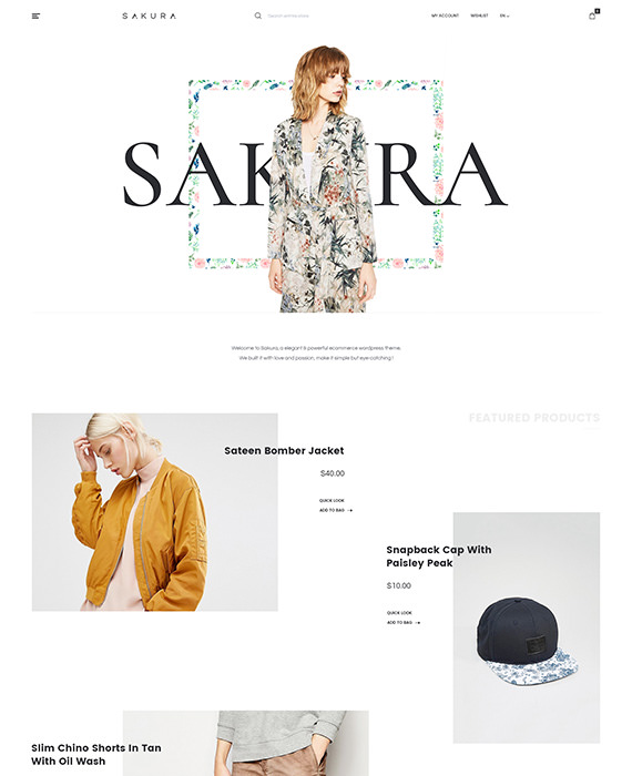 A picture of the website for sakura.