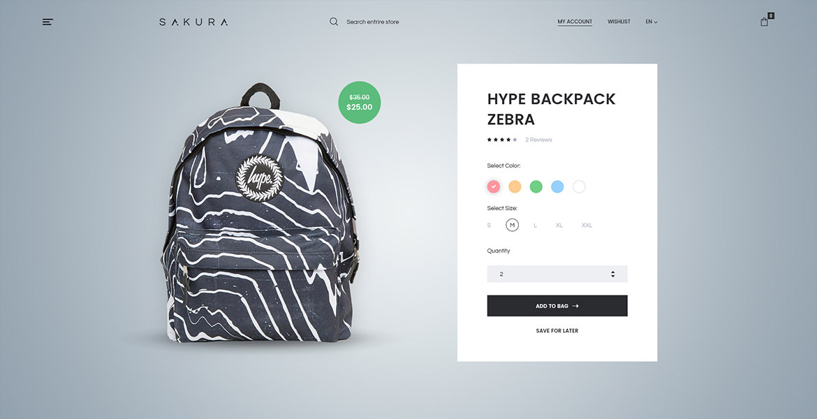 A backpack is shown on the hype website.